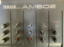 【に-12-18】YAMAHA AM602 6ch MIXER アナログミキサー ヤマハ 名機 軽量 コンパクト ポータブルミキサー 通電OK 動作未確認_画像2