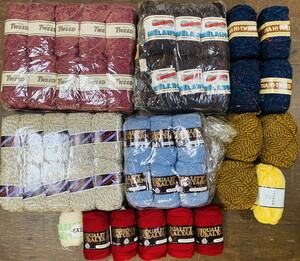 【サ-11-41】未使用品多数 毛糸 大量まとめ Beli Swan Tweed/Ski Yarn Melang/Shropshire/ニッケ ビクター毛糸など 編み物 手芸用品 現状品