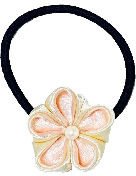 ヘアゴム お花 ヘア アクセサリー ブラウン