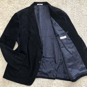 超希少4XL!カルバンクライン【圧倒的高級感】Calvin Klein テーラードジャケット ネイビー 2B 総裏地 大きいサイズ 肌触り◎ 秋冬 5L