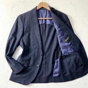 E22 スーツカンパニー×Begin〈CARLO BARBERA生地〉テーラードジャケット ウール ネイビー 175cm-6Drop L相当 THE SUIT COMPANY