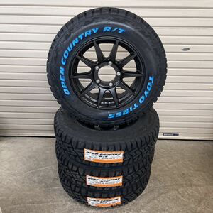 TOYOオープンカントリーRT◆185/85R16◆16×5.5J+22◆《CST ZERO-1HYPER XJ》ジムニー　フラットブラックJBJAホワイトレターハイパー