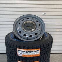 《ネオキャロ》TOYOオープンカントリーRT 165/80R14ホワイトレター　チューナーサイズ　リフトアップ軽トラ 軽バン グレー・クローム_画像2