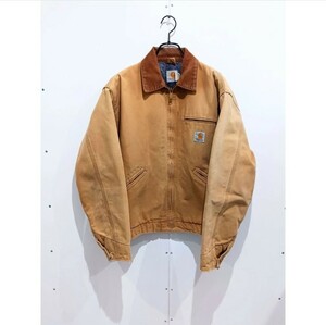 Carhartt デトロイトジャケット キャメル Ｌ～XL相当 裏地ブランケット ダックジャケット ブランケットアメカジ アメリカ古着 古着