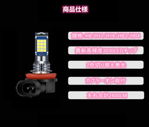 車検対応 爆光 2色切り替え ホワイト レモングリーン LED フォグランプ アトレー ワゴン(MC後) S321G S331G ルークス ML21S_画像7