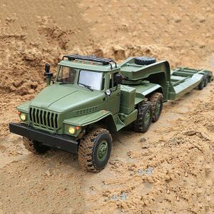 WPL 新発売 連動ライトサービス B36-3 ウラル 1/16 6WD RC軍用 トレーラー ミリタリー クローラー トランスポーター ラジコン スケール即納