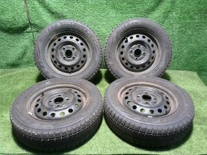 ☆ 155/65R13 スタッドレスタイヤ ブリヂストン BRIZZAK VRX2 13インチ スチールホイール付 4本 ★ 個人宅配達不可 ★ 【中古】