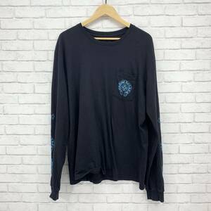 ◎245【1円～】CHROME HEARTS クロムハーツ Blue Cross L/S Tee ブルークロス 長袖 Ｔシャツ ロンＴ トップス XLサイズ