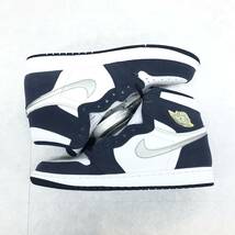 351【1円～】NIKE ナイキ Air Jordan1 High OG CO.JP エアジョーダン AJ1 ハイ ホワイト ネイビー スニーカー 27.5cm 2020_画像3