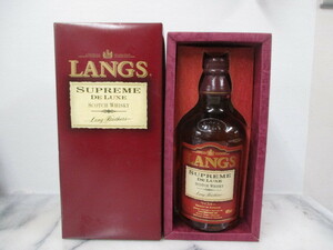 H409　古酒　LANGS ラングス SUPREME　シュープリーム デラックス ウイスキー　箱付　700ml　40％　