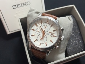 ※20718 箱付 SEIKO 5T82-0AK0 ワールドタイム クロノグラフ クオーツ デイト メンズ 腕時計