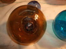 ガラス玉7個（北）ロゴ入り　浮き球　サイズ色々　漁具　北一硝子 びん玉　北洋ガラス_画像3