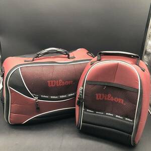 172　Wilson ボストンバック ゴルフバッグ シューズバック 鞄 RD BK ブラック レッド アウトドア 用品 ゴルフ バックパック