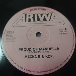 Macka B & Kofi - Proud Of Mandela / Black Man // Ariwa 12inch / Dancehall Classic / Mad Professor Brown Sugar