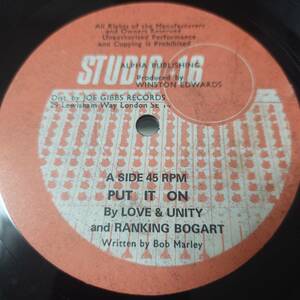 Love & Unity & Ranking Bogart - Put It On / Bob Marleyカバー！！ // Studio 16 12inch / Lovers / Sandra Cross