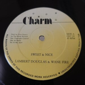 Wayne Fire & Lambert Douglas - Sweet And Nice // Charm 12inch / Dancehall Classic / Cherry Oh Baby