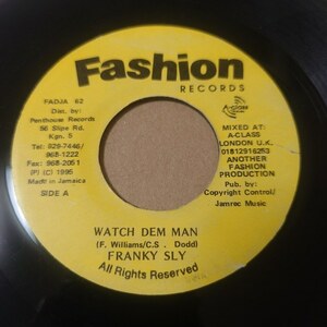 ★Pretty Looksオケ⑤★ Franky Sly - Watch Dem Man // Fashion 7inch / Dancehall Classic / 早口 / Frankie