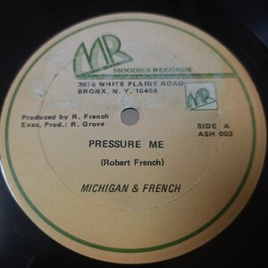 Michigan & Robert Ffrench - Pressure Me / Jerry Lewis - Boom Shock Attack // Moodies 12inch / French African Beat
