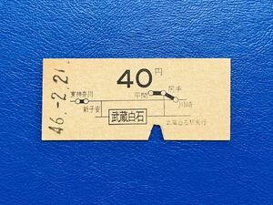 25 地図式　武蔵白石　40円