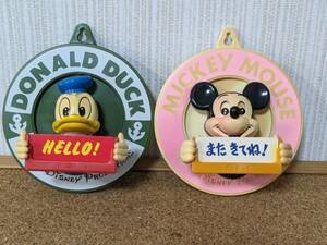 トミー ディズニー ミッキーマウス ドナルドダック ドアチャイム 日本製 昭和レトロ 発送60サイズ又は定形外