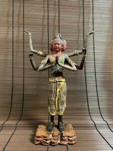 『三面六臂阿修羅立像』仏像　阿修羅像　高さ28cm