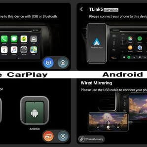 9インチ 10系 アルファード 後期 専用 パネル iPhone CarPlay アンドロイド ナビ ディスプレイオーディオ 新品 バックカメラ付きの画像5