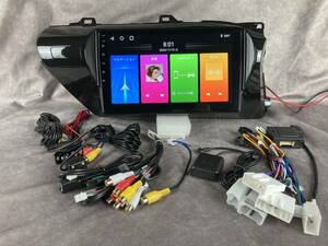 10インチ ハイラックス GUN125 専用パネル CarPlay アンドロイド ナビ ディスプレイオーディオ ナビ 高画質 新品 バックカメラ付