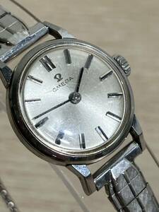 OMEGA オメガ 腕時計 手巻き レディース ベルト社外 シルバー アンティーク