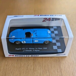 【送料無料】sparkmodels スパーク 1/87 Le Mans ルマン24時間 優勝車 ブガッティ タイプ57C #1 1937 精密モデル レア クラシックカー