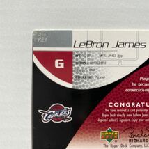 ◆ 2003-04 UD SP GAMEUSED ROOKIE EXCLUSIVES LEBRON JAMES 【レブロンジェームス】RC AUTO 046/100 （FULLNAME AUTO） ◆_画像5