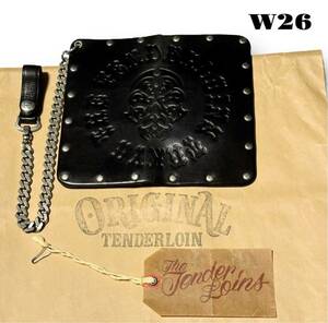 ★1円出品★ TENDERLOIN HOSSANA テンダーロイン ホザーナ T-WALLET BS レザー トラッカー ウォレット チェーン 長財布 シルバー925 黒 銀