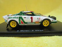 スパーク S9090 1/43 ランチア ストラトス HF No.1 Winner Rally Monte Carlo 1977 S.Munari - S.Maiga（アリタリア Lancia Stratos _画像9