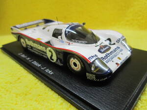 スパーク 1/43 S4087 ロスマンズ ポルシェ 962C #2 24H Le Mans 1985 D.Bell H.J.Stuck J.Ickx