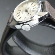 【アンティーク 機械式】TISSOT ティソ STYLIST スタイリスト 手巻 SS/レザー 保証書/箱付 レディース 腕時計「21300」_画像4