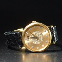 【ジャンク品】 PIAGET ピアジェ K18 8006 YG/革 QZ ダイヤ 文字盤 ダイヤインデックス USED品 不動 レディース 腕時計 「21746」_画像5