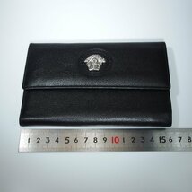 ◆美品◆ GIANNI VERSACE ジャンニ ヴェルサーチ 長財布 ブラック コインケース付き 160×100mm 未使用品 メンズ 「22905」_画像8