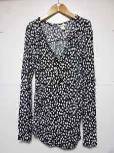 ☆ H&M エイチ＆エム カットソー 長袖 レーヨン EUR:S US:S BLK /送料185円～ ☆
