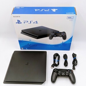 【美品】SONY PlayStation4 CUH-2000A ジェットブラック 完動品 500GB PS4 本体 確認OK 封印あり 初期化済 プレステ4