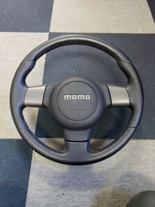 【送料無料】ダイハツ純正OP オプション MOMO ステアリングホイール モモステ L375S タントカスタム L175S ムーブ インフレーター付き