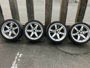 レイズ　TE37 4本セット　18×9.5J PCD114.3 2022年製ネオバ 255/35r18 bnr32