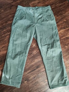 90's VINTAGE LL Bean PATHFINDER キャンバス プリーツ入り パンツ オリーブ USA製 