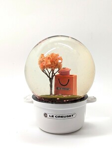 ru* Crew ze snow dome Sakura objet d'art interior miscellaneous goods ornament glass. inside side . discoloration equipped home storage goods original box is is not 