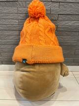 送料無料 INHABITANT ワッペン ニット帽 インハビタント ニットキャップ ビーニー オレンジ 橙 ORANGE ワンオーナー 帽子 美品 _画像3