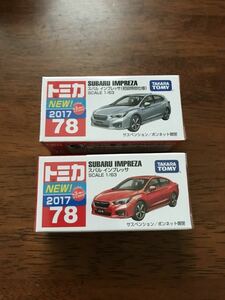 新品、トミカ　スバル　SUBARU SUBARU IMPREZA インプレッサ　 スバルミニカー　初回特別仕様　スバルインプレッサ　ミニカー