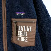 Creative Drug Store × Summit クリエイティブドラッグストア Boa Jacket ボアジャケット L ネイビー_画像3