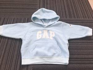 Baby　GAP　８０？（６M～１２M)　パステルグレー　フリースパーカー