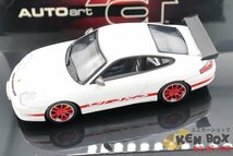 S=1/43 AUTOart60470 Porscheポルシェ911 GT3 RS 2004(白)（W/RED STRIPE ON TWO SIDES) 現状渡し_画像3