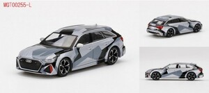 MINI GT　MGT00255-L アウディ RS 6 アバント シルバーデジタルカモフラージュ（左ハンドル) ※1/64スケール