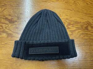 美品 MADE IN JAPAN【newneu./ニューニュー】Knit Cap マジックテープ ロゴワッペン ニットキャップ ビーニー ワッチキャップ