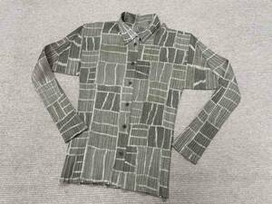 美品【PLEATS PLEASE/プリーツプリーズ】ISSEY MIYAKE イッセイミヤケ Long Sleeve Shirt size3 MADE IN JAPAN 長袖シャツ ブラウス